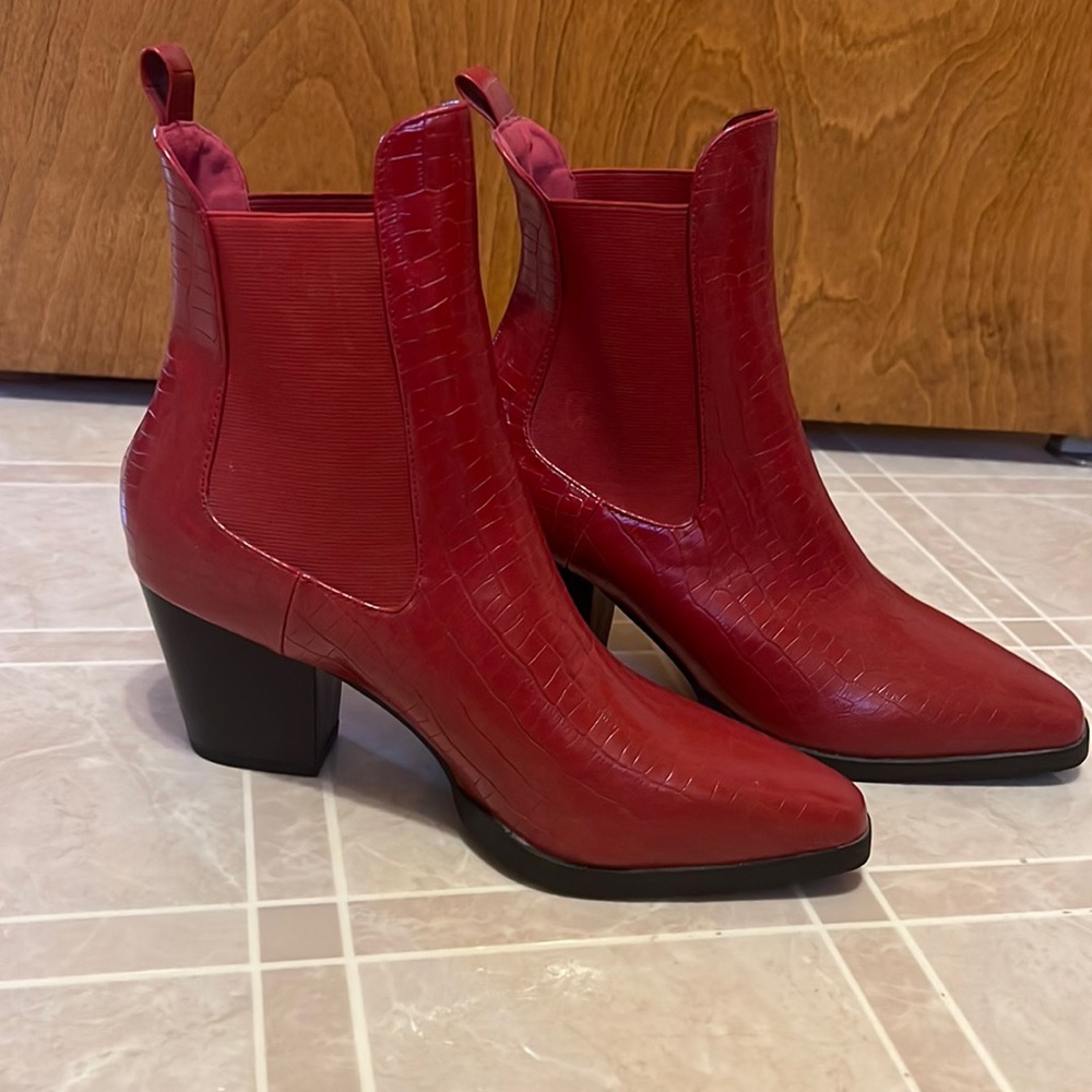 Just fab snakeskin bootie